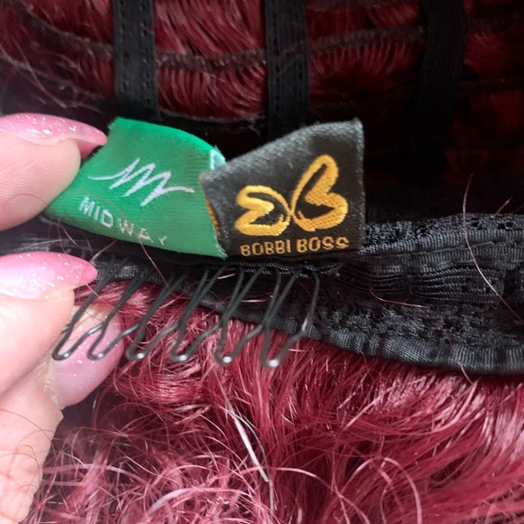 Sexy Curly Q burgundy red Disco Doo - Picture 7 of 10